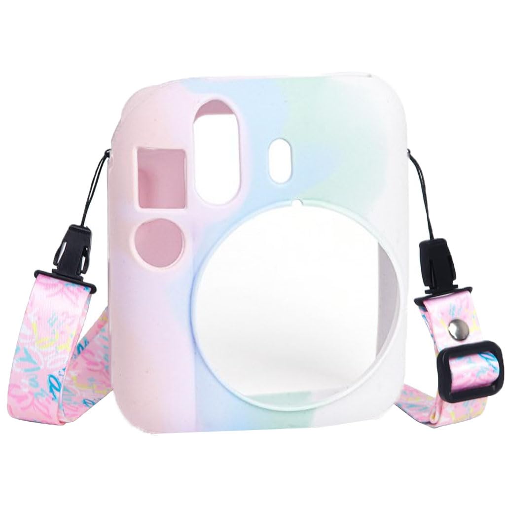 ZORBES Camera Case for Fujifilm Instax Mini 12 Soft Silicone Protective Case with Print Shoulder Strap, Anti-Scratch for Fujifilm Instax Mini 12 Camera Case Cover (Without Camera) ZORBES Camera Case for Fujifilm Instax Mini 12 Soft Silicone Protective Case with Print Shoulder Strap, Anti-Scratch for Fujifilm Instax Mini 12 Camera Case Cover (Without Camera)